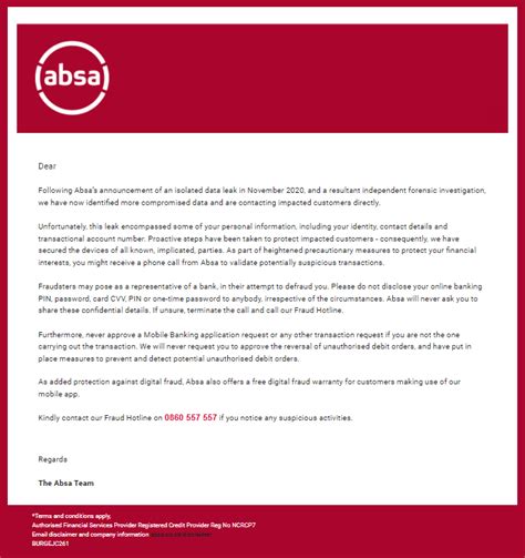 absa action line email